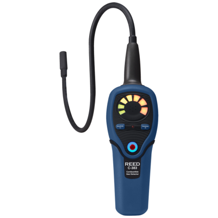 REED INSTRUMENTS Combustible Gas Leak Detector, Low/High Sensitivity with NIST Calibration Certificate C-383-NIST